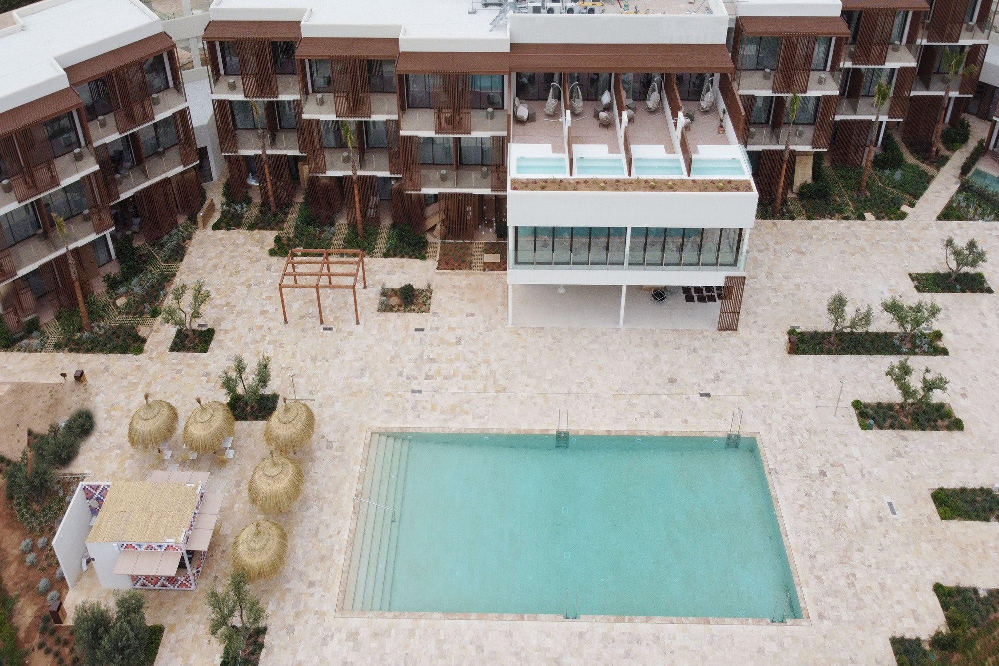 Port de Sant Miguel Cala San Miguel Ibiza Resort, Adults Only, Curio Collection By Hilton מראה חיצוני תמונה Aerial view of the hotel